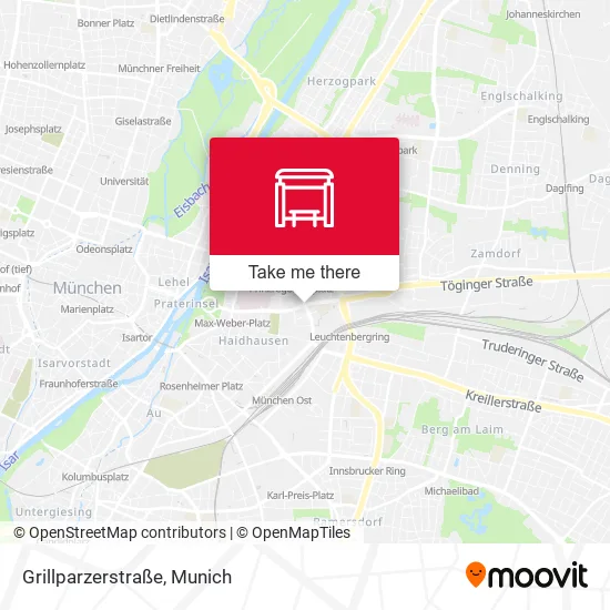 Карта Grillparzerstraße