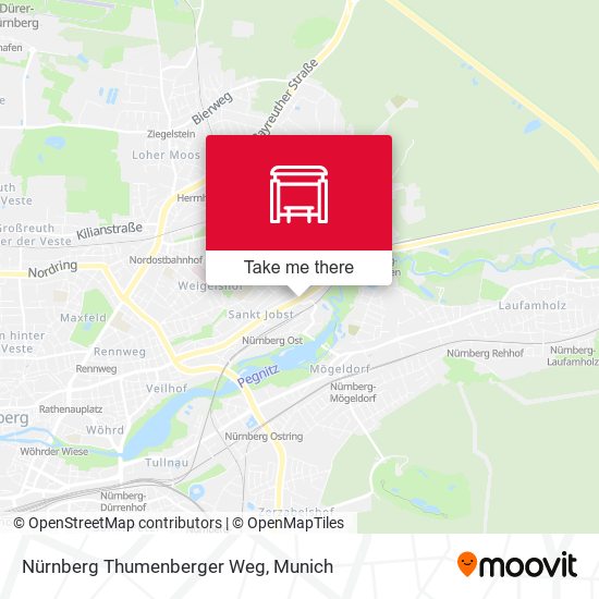 Nürnberg Thumenberger Weg map