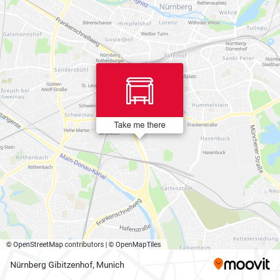 Nürnberg Gibitzenhof map