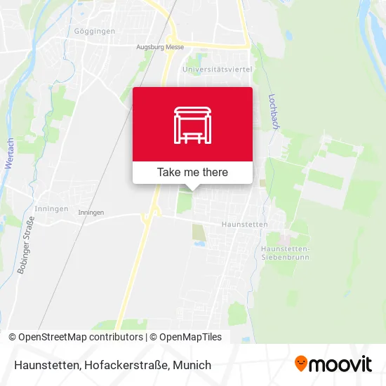 Карта Haunstetten, Hofackerstraße