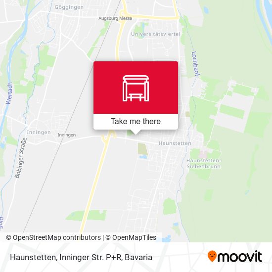 Карта Haunstetten, Inninger Str. P+R