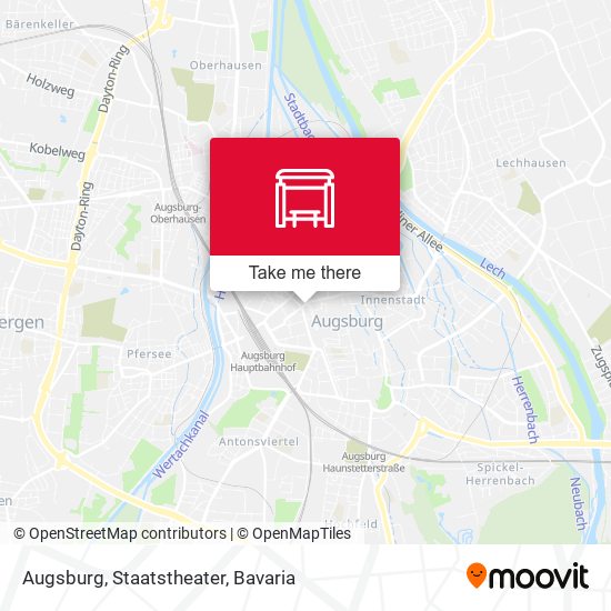 Augsburg, Staatstheater map