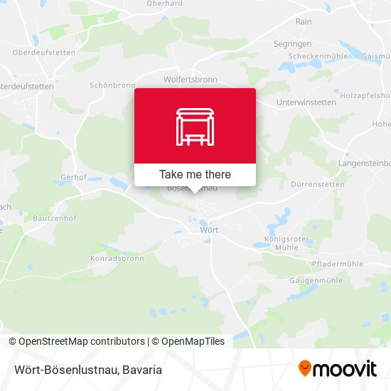 Wört-Bösenlustnau map