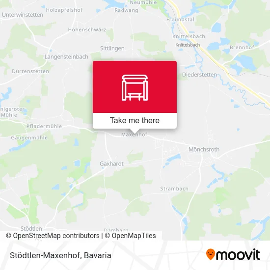 Карта Stödtlen-Maxenhof