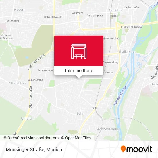 Карта Münsinger Straße