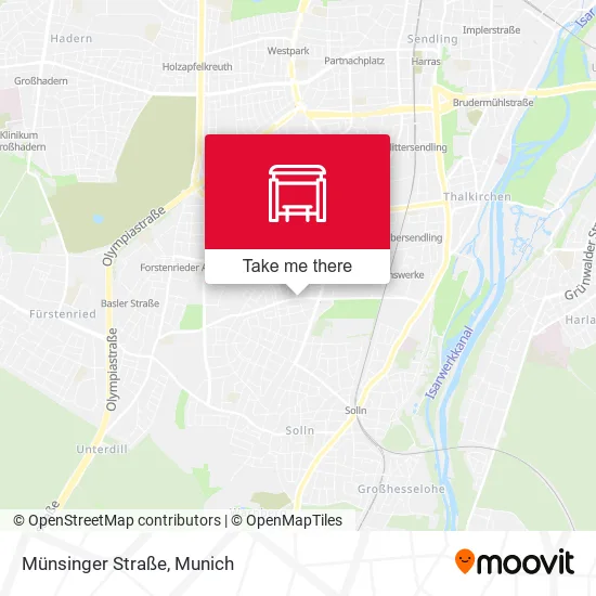 Карта Münsinger Straße