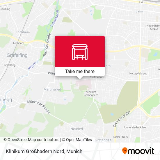 Klinikum Großhadern Nord map
