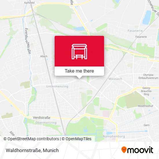 Карта Waldhornstraße