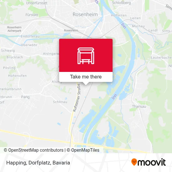 Happing, Dorfplatz map