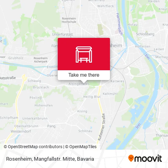 Карта Rosenheim, Mangfallstr. Mitte