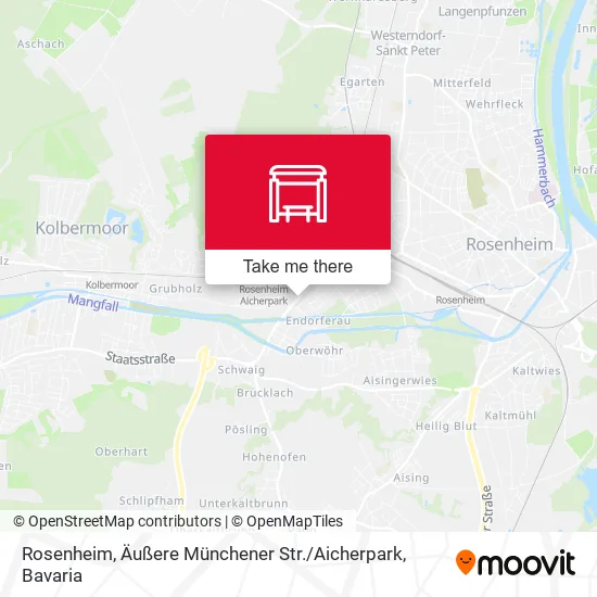 Карта Rosenheim, Äußere Münchener Str. / Aicherpark