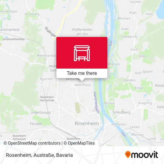 Карта Rosenheim, Austraße