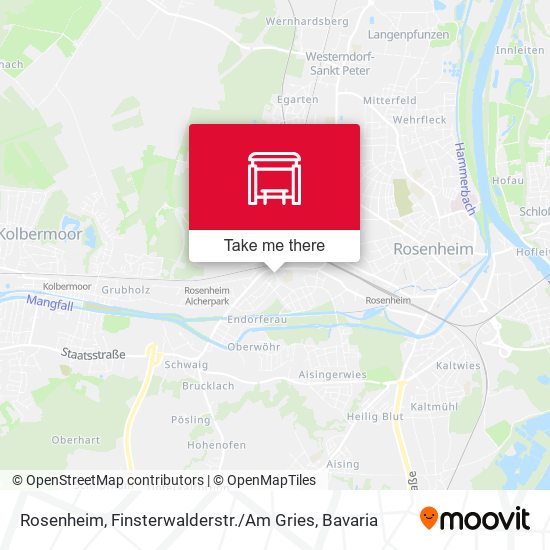 Rosenheim, Finsterwalderstr. / Am Gries map