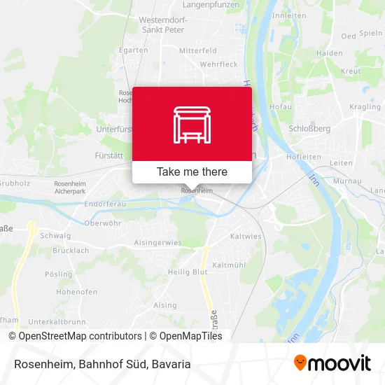 Rosenheim, Bahnhof Süd map