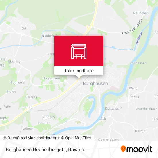 Карта Burghausen Hechenbergstr.