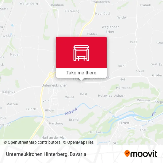 Карта Unterneukirchen Hinterberg