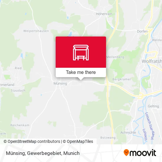 Карта Münsing, Gewerbegebiet