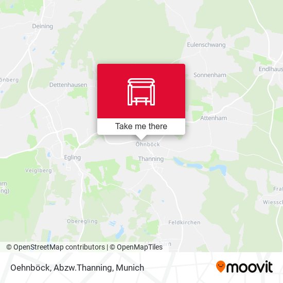Oehnböck, Abzw.Thanning map