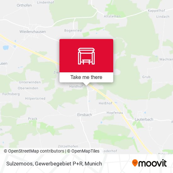Sulzemoos, Gewerbegebiet P+R map