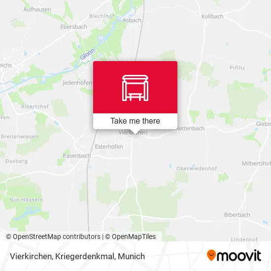 Карта Vierkirchen, Kriegerdenkmal