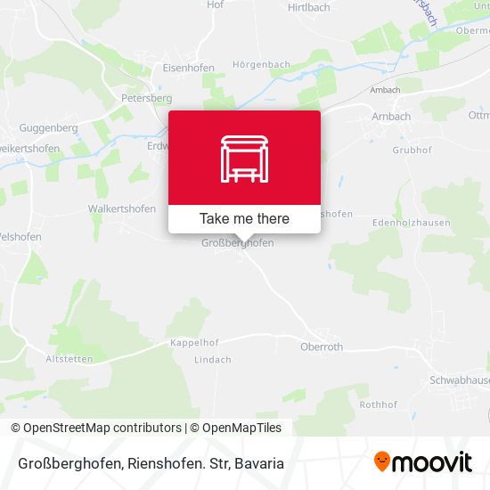Großberghofen, Rienshofen. Str map