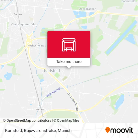 Карта Karlsfeld, Bajuwarenstraße
