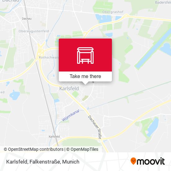 Karlsfeld, Falkenstraße map