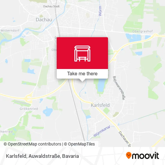 Карта Karlsfeld, Auwaldstraße