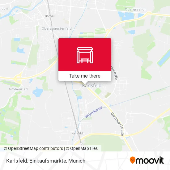 Карта Karlsfeld, Einkaufsmärkte