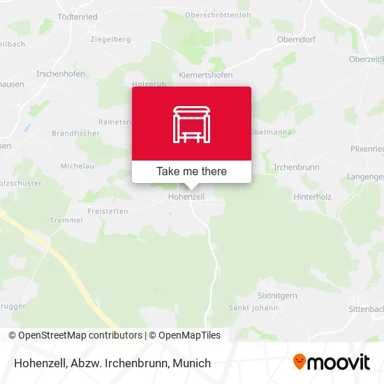 Карта Hohenzell, Abzw. Irchenbrunn