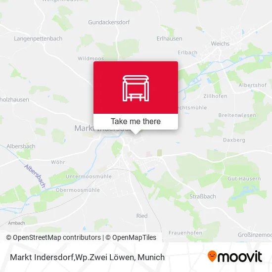 Карта Markt Indersdorf,Wp.Zwei Löwen