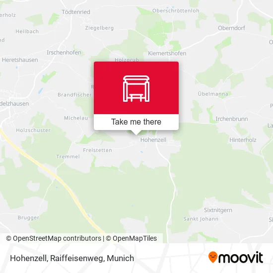 Карта Hohenzell, Raiffeisenweg