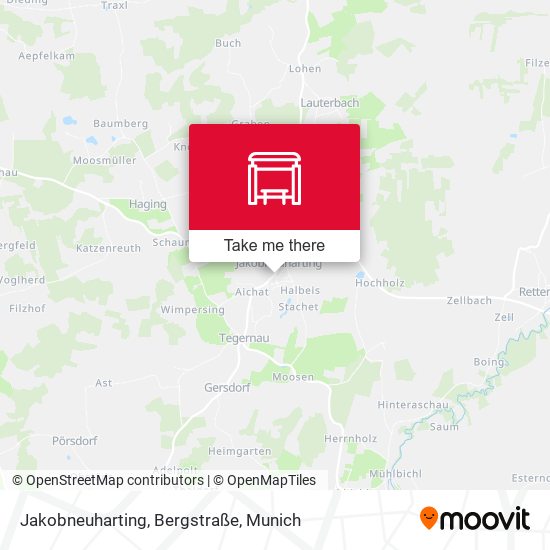 Jakobneuharting, Bergstraße map