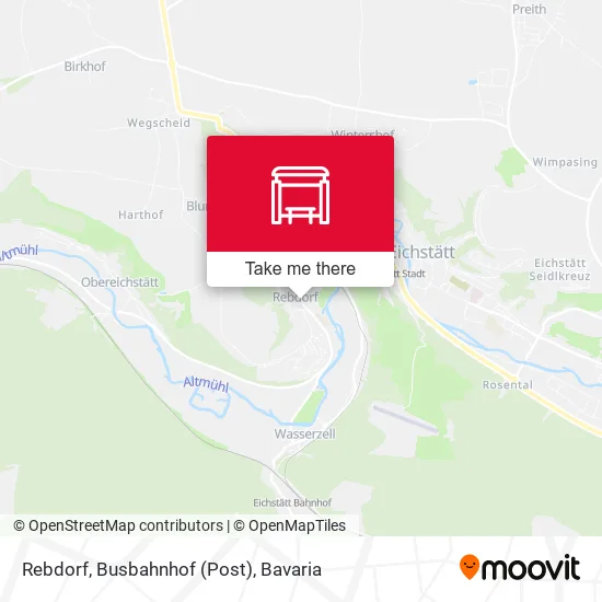 Карта Rebdorf, Busbahnhof (Post)