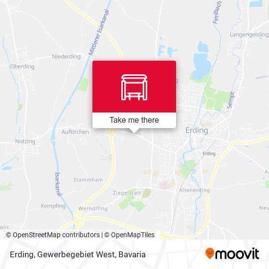 Erding, Gewerbegebiet West map