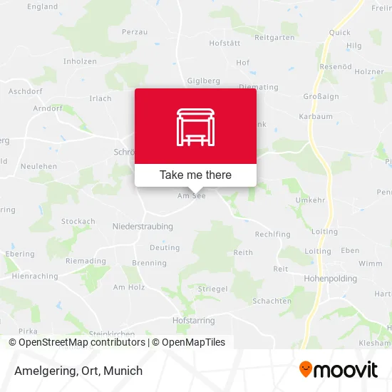 Amelgering, Ort map