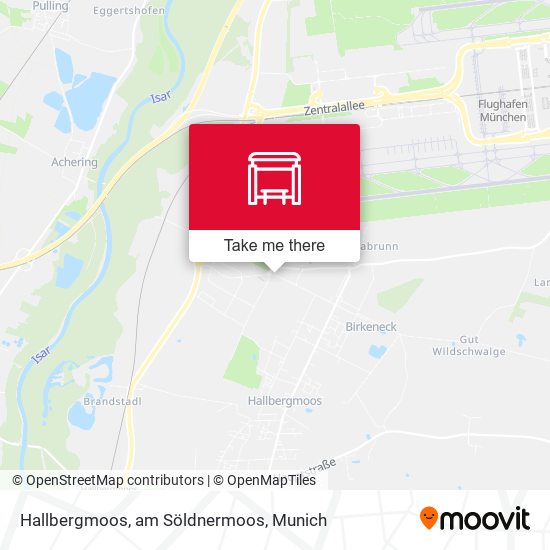 Карта Hallbergmoos, am Söldnermoos