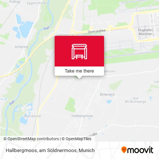 Карта Hallbergmoos, am Söldnermoos