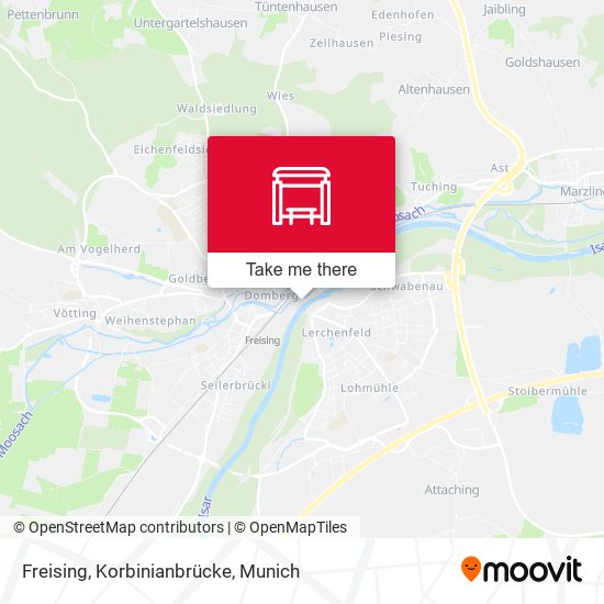 Freising, Korbinianbrücke map