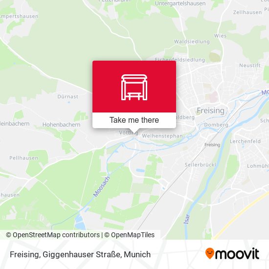 Freising, Giggenhauser Straße map