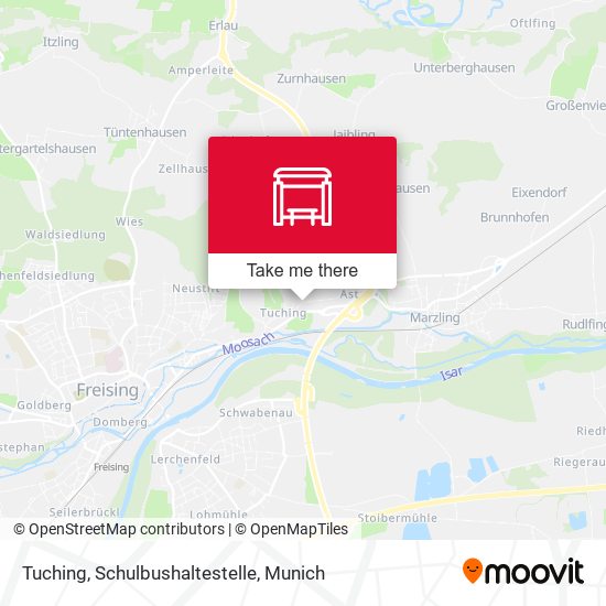 Tuching, Schulbushaltestelle map