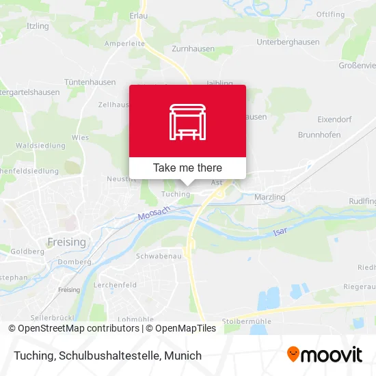 Карта Tuching, Schulbushaltestelle