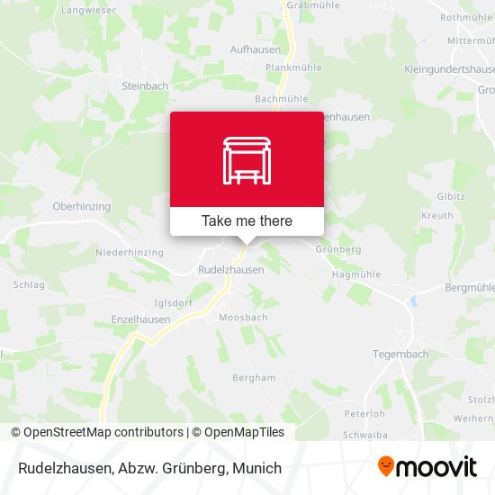 Rudelzhausen, Abzw. Grünberg map