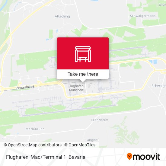Flughafen, Mac/Terminal 1 map