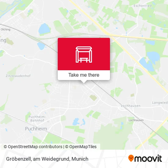 Карта Gröbenzell, am Weidegrund