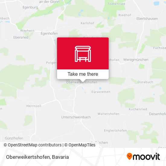 Карта Oberweikertshofen