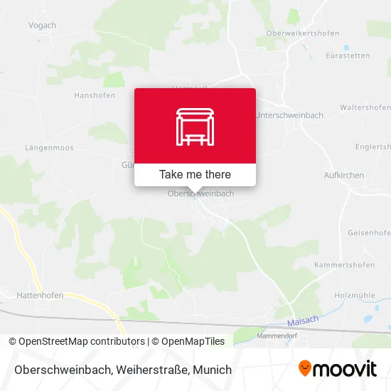 Карта Oberschweinbach, Weiherstraße