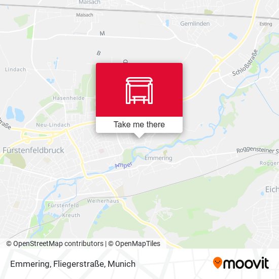 Emmering, Fliegerstraße map