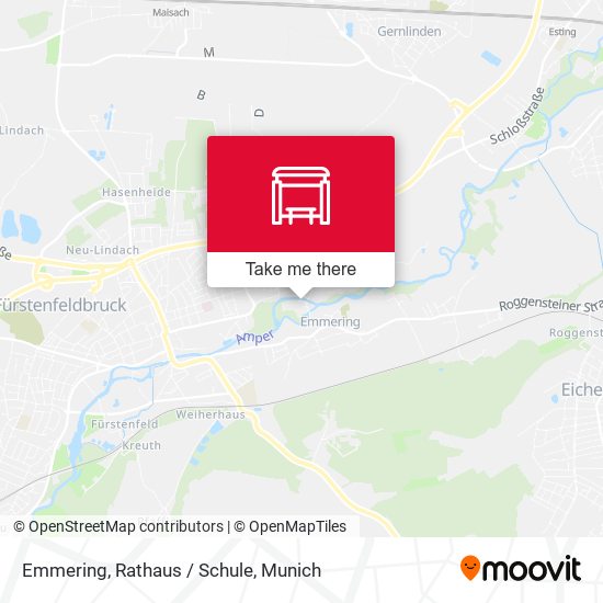 Emmering, Rathaus / Schule map