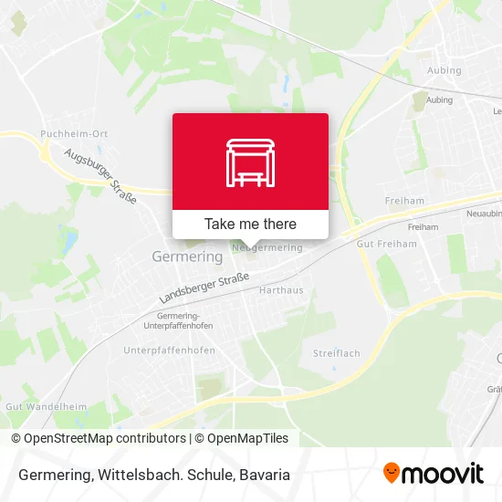 Карта Germering, Wittelsbach. Schule